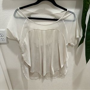 Lululemon anew mesh shoulder tee white size 8